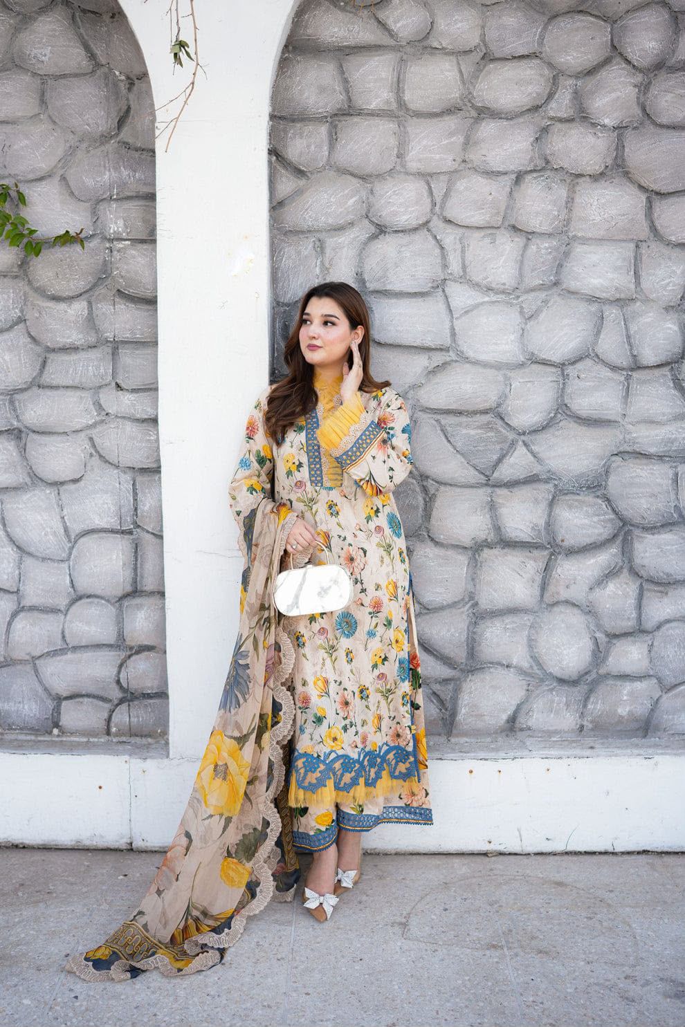 Premium Embroidered Lawn 3-Piece