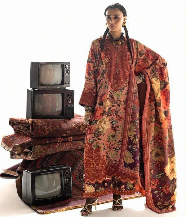 Embroidered Digital Printed Lawn 3-Piece — Sequence Edit