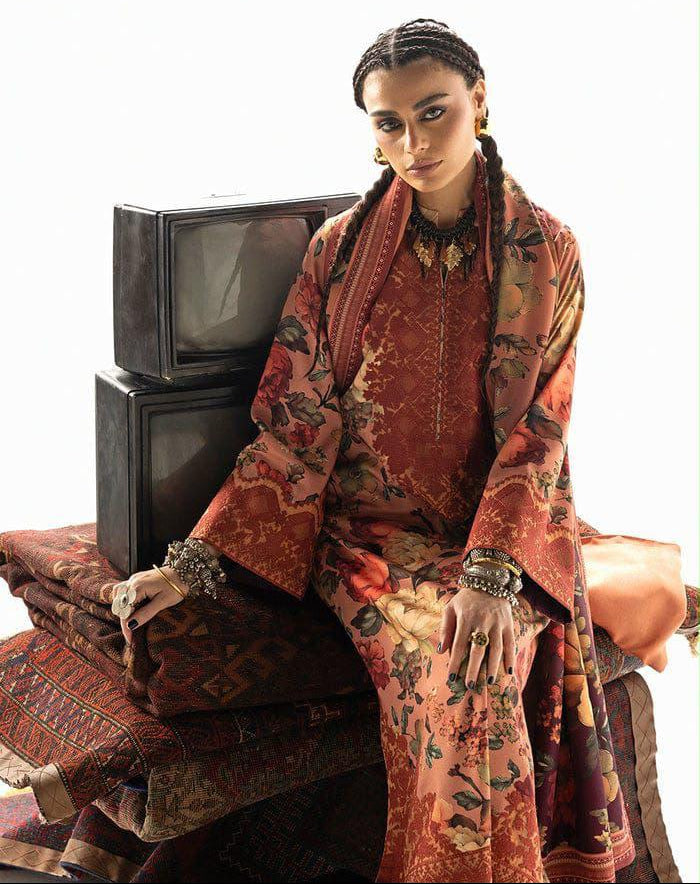 Embroidered Digital Printed Lawn 3-Piece — Sequence Edit