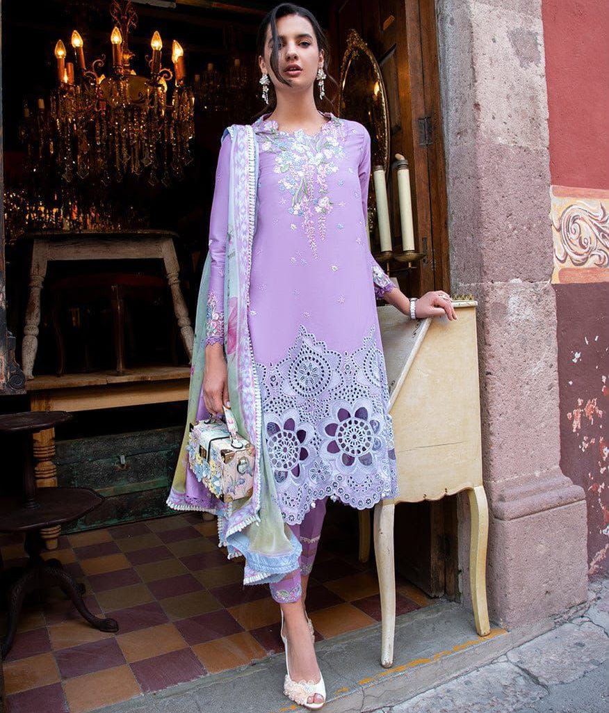 Heavy Embroidered Lawn 3-Piece — Cutwork Monark Edit