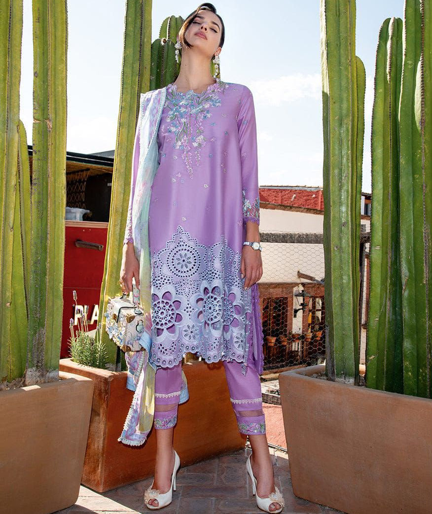 Heavy Embroidered Lawn 3-Piece — Cutwork Monark Edit