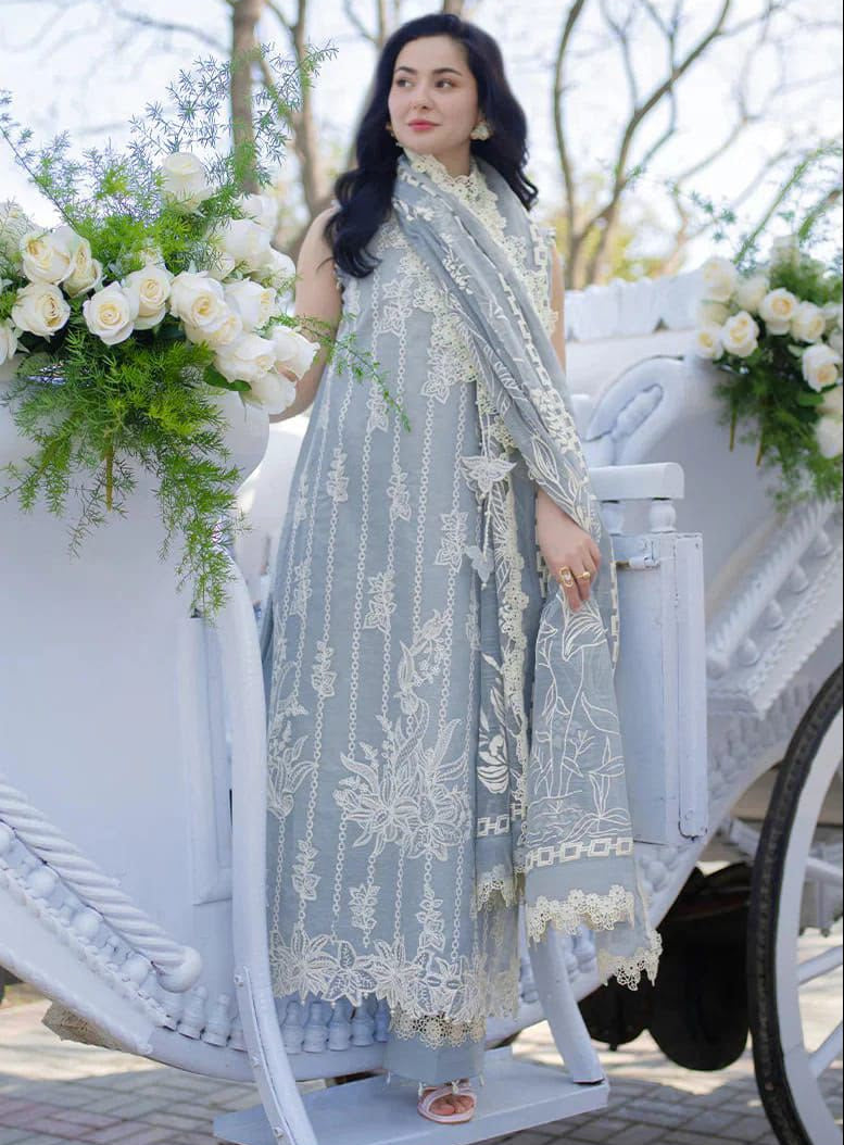 Heavy Embroidered Lawn 3-Piece — Cutwork Border Edit