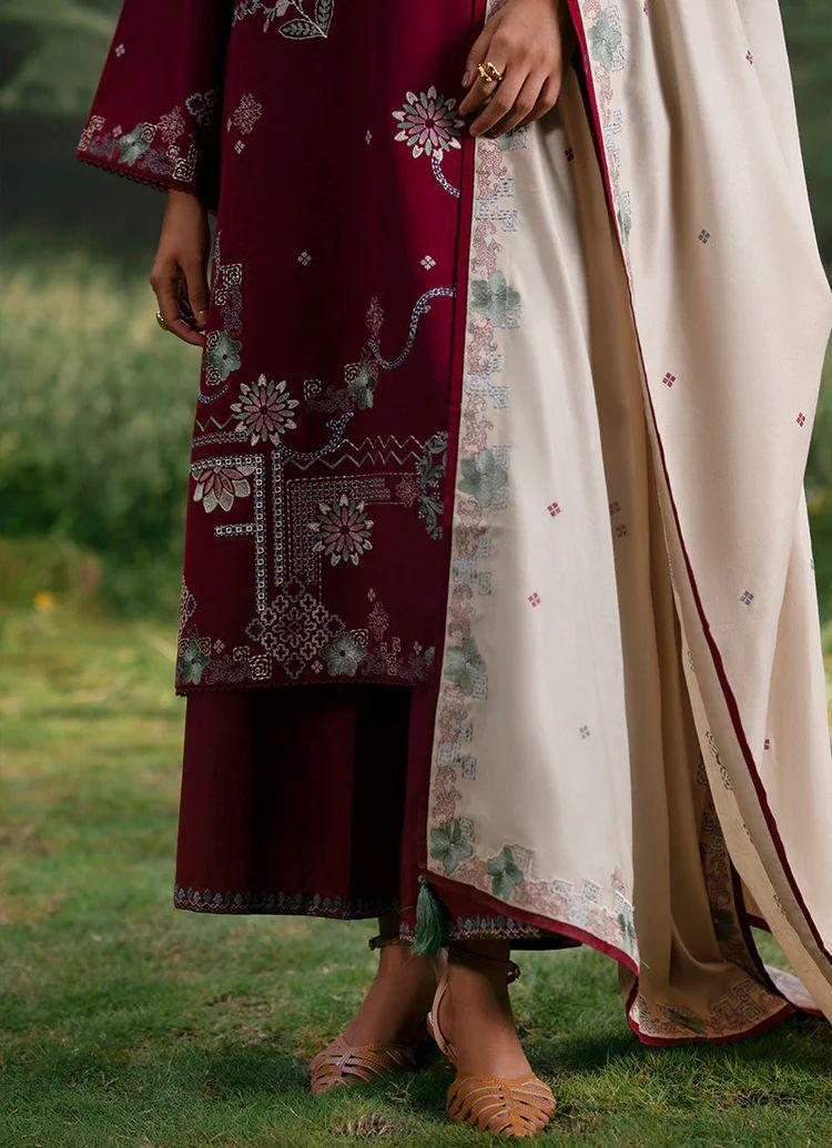 Heavy Embroidered 3-Piece Unstitched Lawn Suit