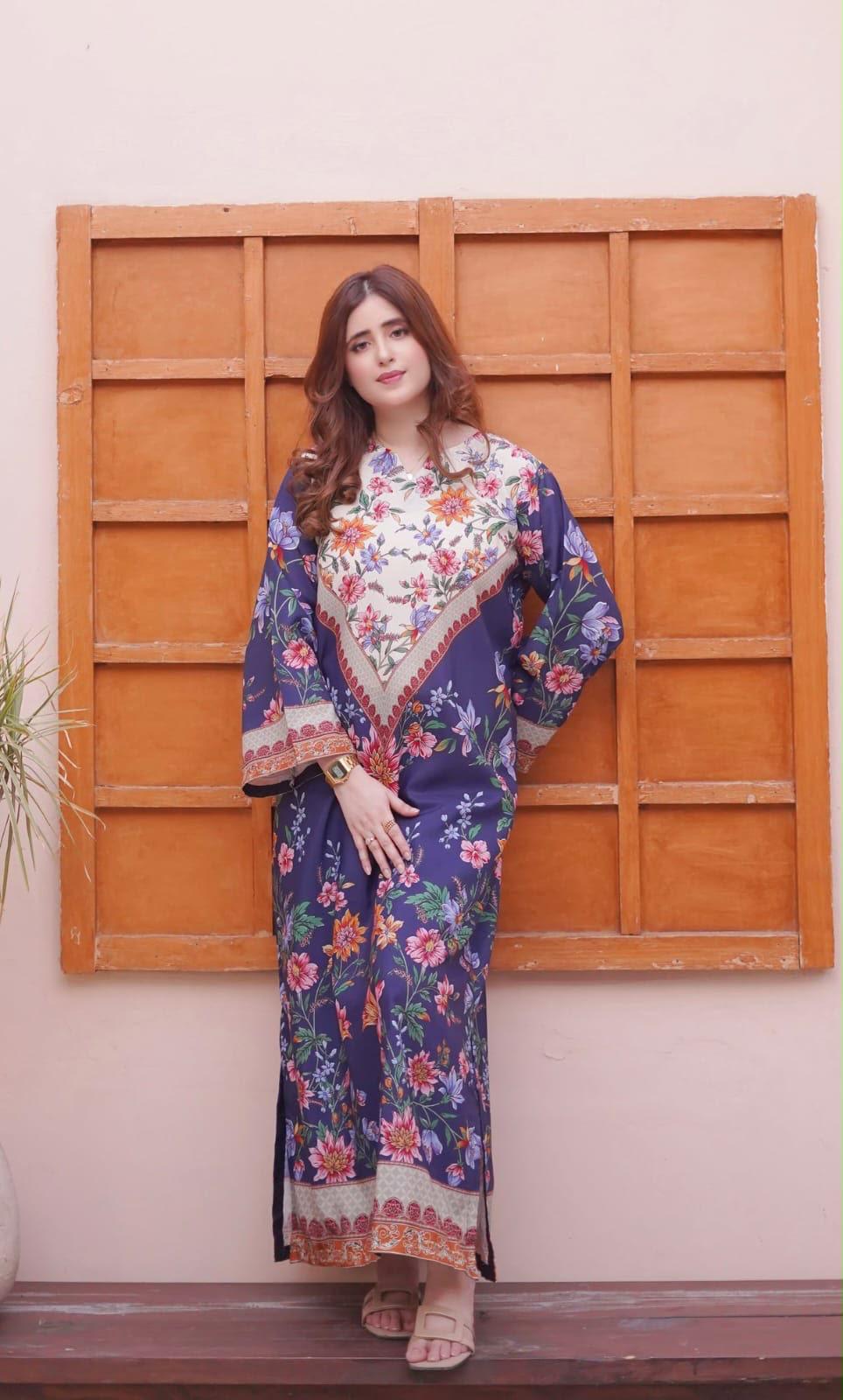 Premium Digital Printed Silk 3Pc Unstitched Suit