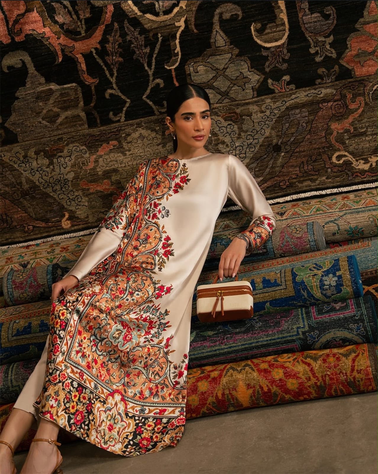 Premium Digital Printed Silk 3Pc Unstitched Suit