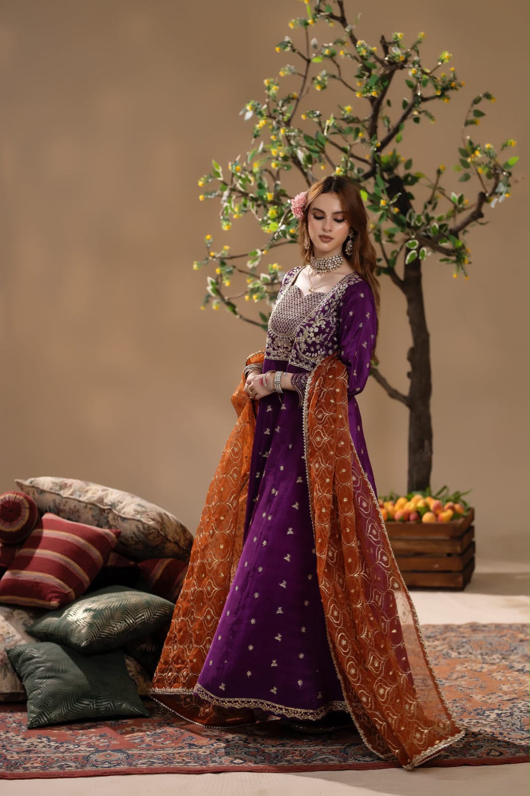 Silk Digital Printed 3Pc Unstitched Suit