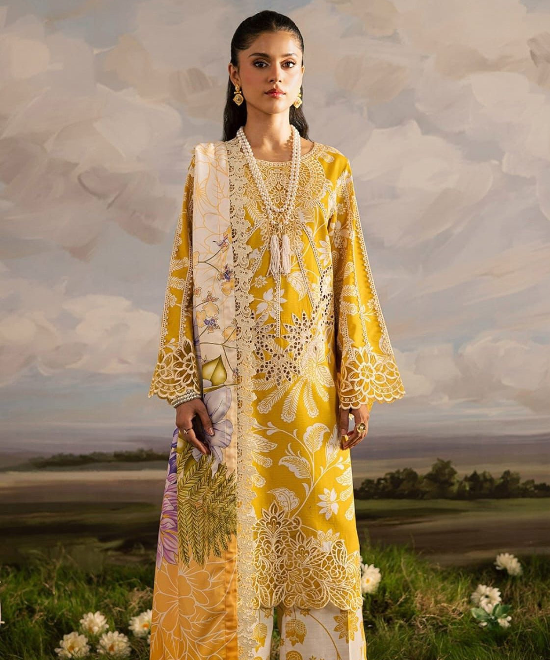 Embroidered Lawn 3-Piece — Heavy Border Edit