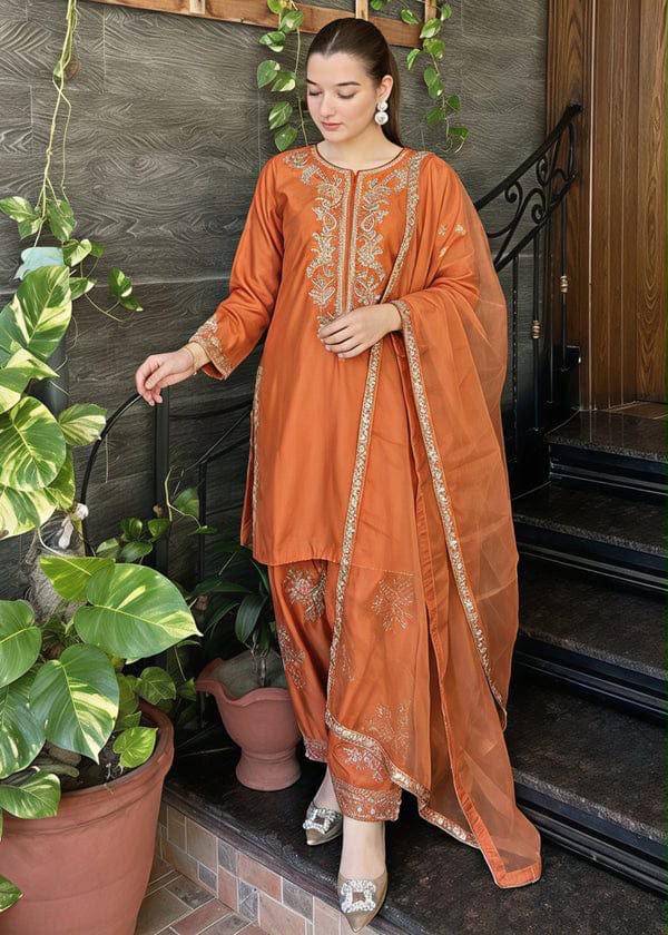 Silk Collection Digital Printed 3Pc Unstitched Suit