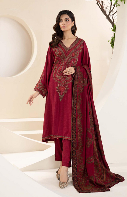 Gold Embroidered Lawn 3PC Suit