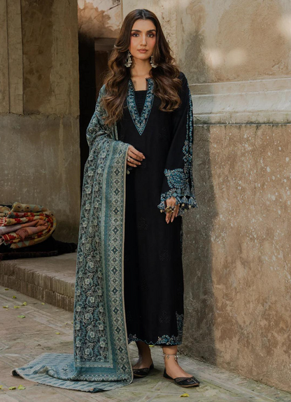 Teal Embroidered Lawn 3PC Suit