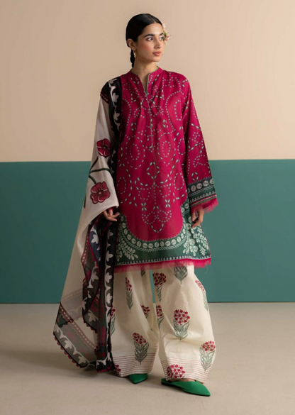 Silk Printed Unstiched 2 piece