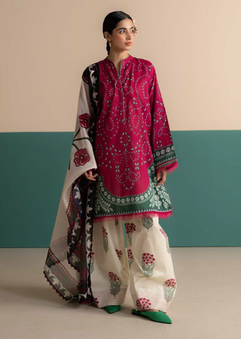Silk Printed Unstiched 2 piece