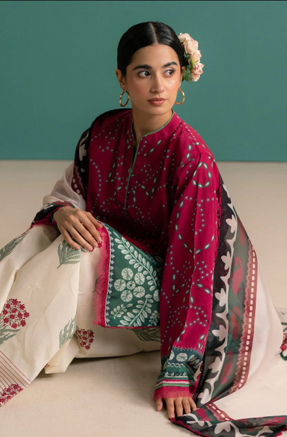 Silk Printed Unstiched 2 piece