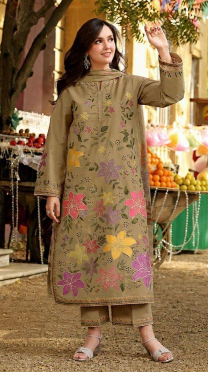 Dhank Embroidered 3Pc Unstitched