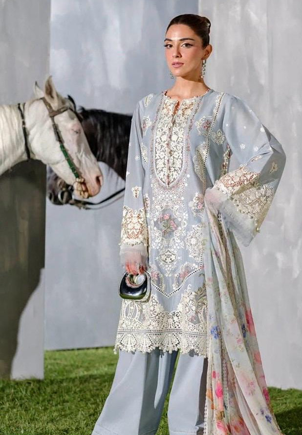 Luxury Lawn- 3 Piece Embroidered