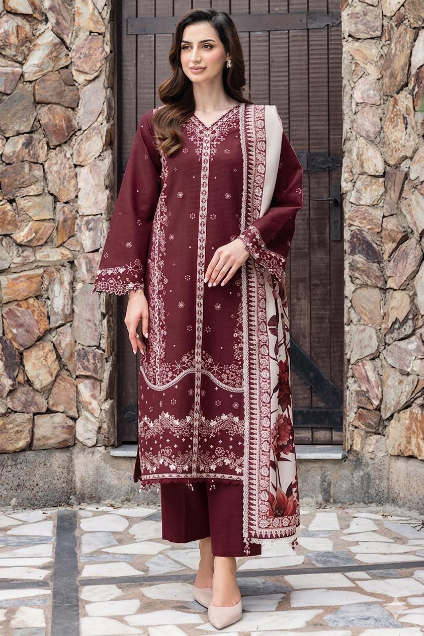 URGE 3 Piece Embroidered Lawn