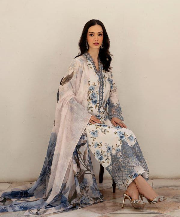 Embroidered Digital Printed Lawn 3-Piece — Chiffon Edit