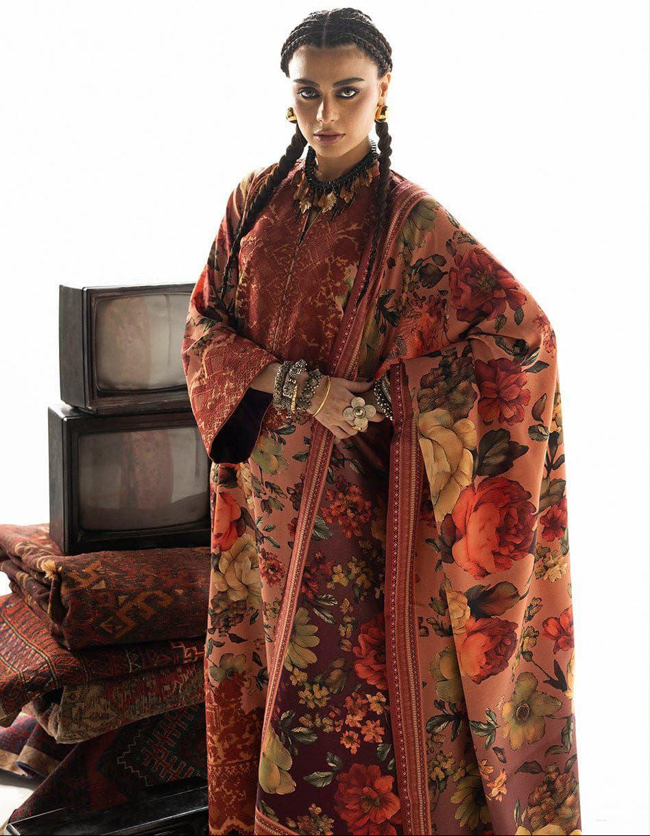 Embroidered Digital Printed Lawn 3-Piece — Sequence Edit
