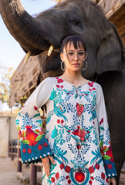Embroidered Digital Printed Lawn 3-Piece — Cutwork Edit