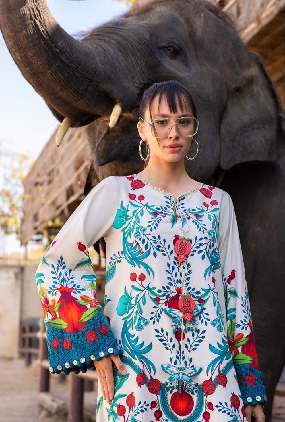 Embroidered Digital Printed Lawn 3-Piece — Cutwork Edit