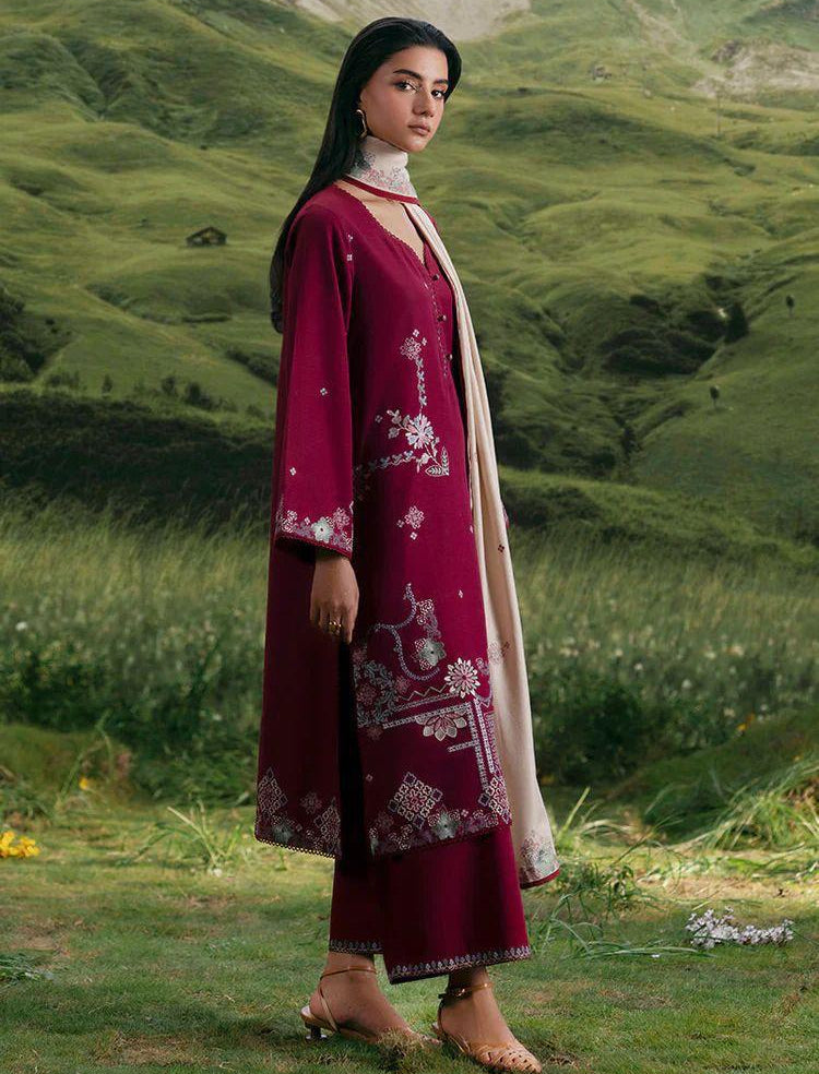 Heavy Embroidered 3-Piece Unstitched Lawn Suit