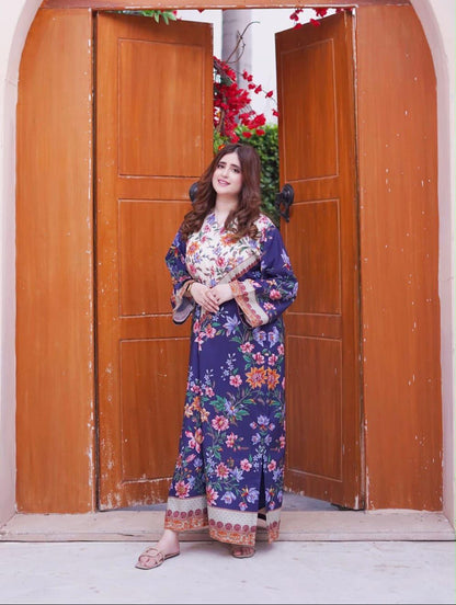 Premium Digital Printed Silk 3Pc Unstitched Suit