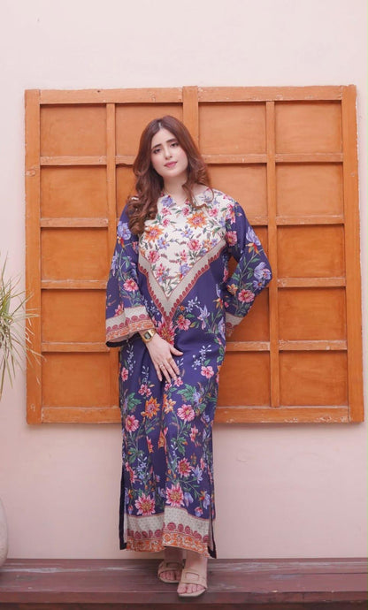 Premium Digital Printed Silk 3Pc Unstitched Suit