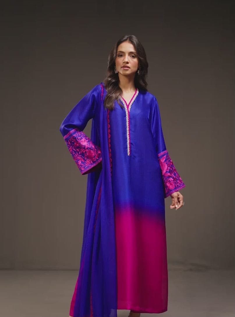 Premium Digital Printed Silk 3Pc Unstitched Suit