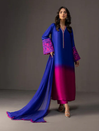 Premium Digital Printed Silk 3Pc Unstitched Suit