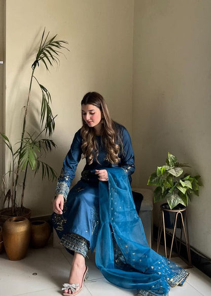 Heavy Embroidered Silk 3-Piece — Organza Edit