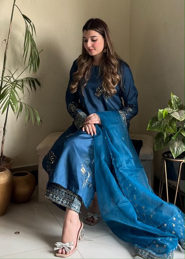 Heavy Embroidered Silk 3-Piece — Organza Edit
