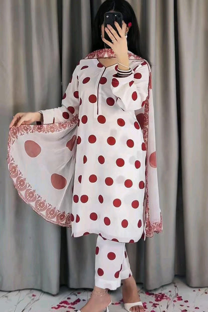 Premium Digital Printed Silk 3Pc Unstitched Suit