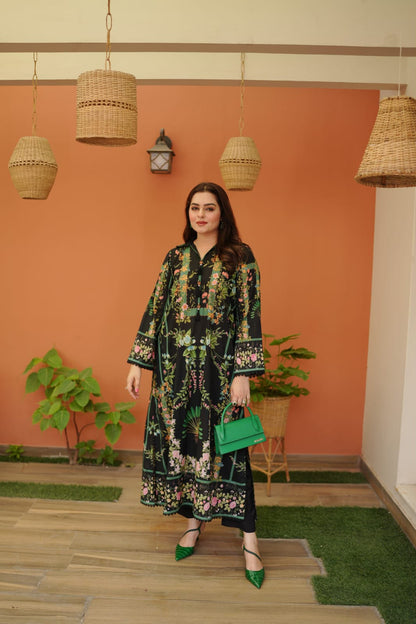 Premium Digital Printed Silk 3Pc Unstitched Suit