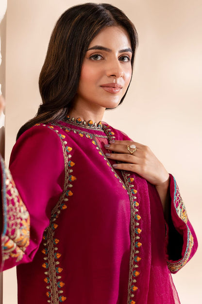 Heavy Embroidered Silk 3-Piece — Organza Border Edit