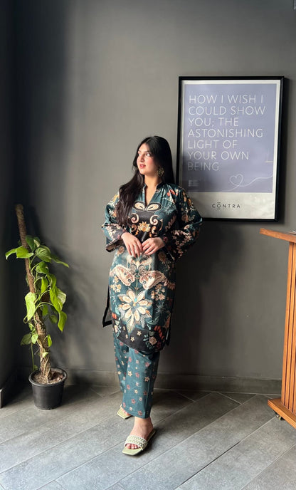 Digital Printed Silk 3Pc Unstitched Suit