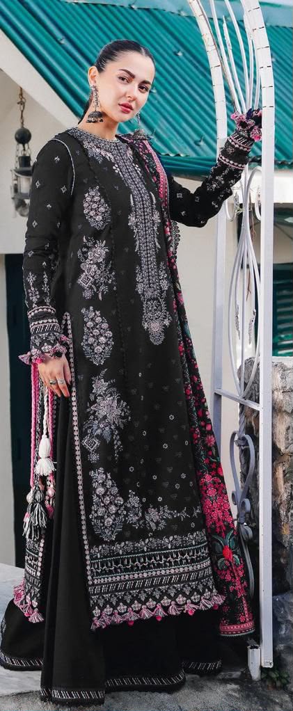 Heavy Embroidered Lawn 3Pc Unstitched Suit