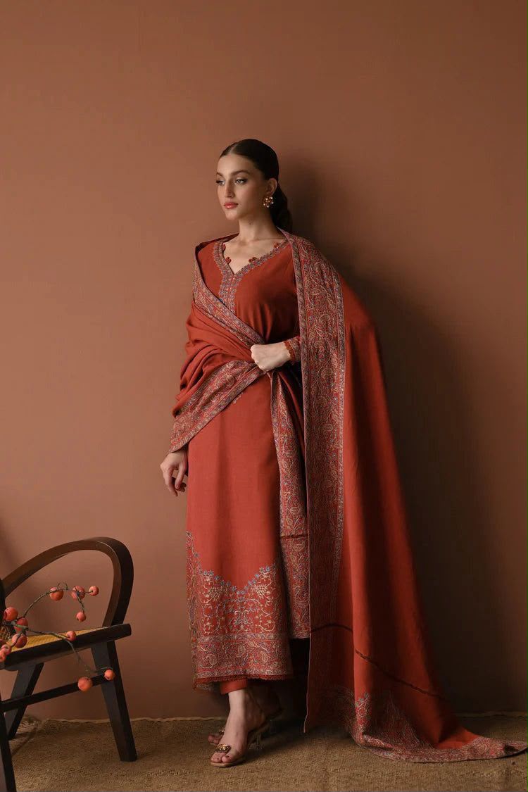 Heavy Embroidered Lawn 3Pc Unstitched Suit