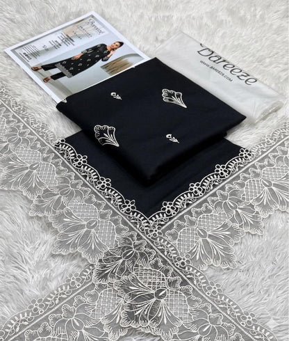 Midnight Bloom 2-Piece Embroidered Suit