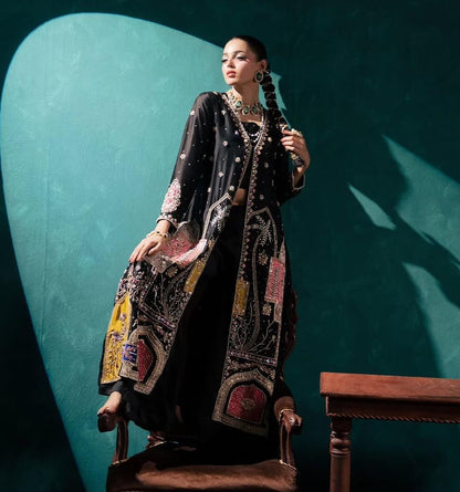 Embroidered Silk 3-Piece-Digital Silk Dupatta Edit