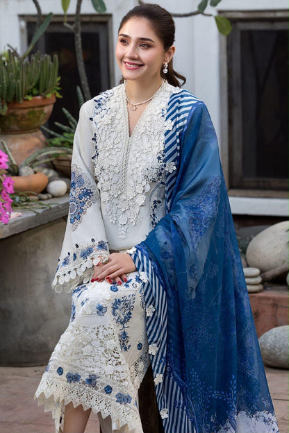 Chikan Kari Dhanak 3Pc Unstitched Suit