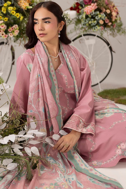 Fully Embroidered Dhanak 3-Piece Suit