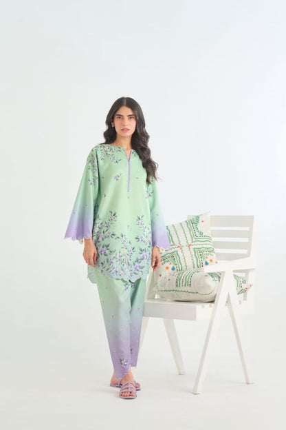 Silk Printed Unstitched 2 piece