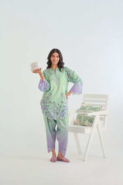 Silk Printed Unstitched 2 piece