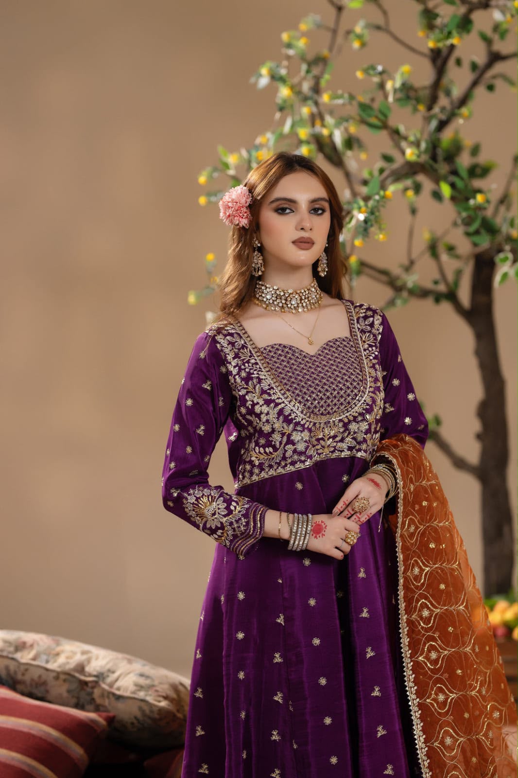 Silk Digital Printed 3Pc Unstitched Suit