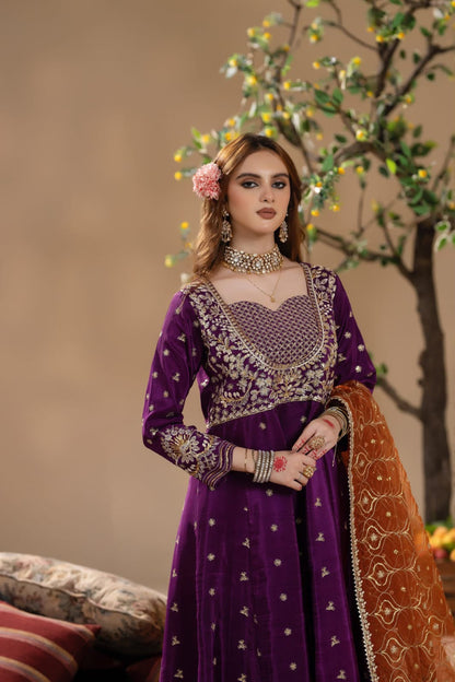 Silk Digital Printed 3Pc Unstitched Suit