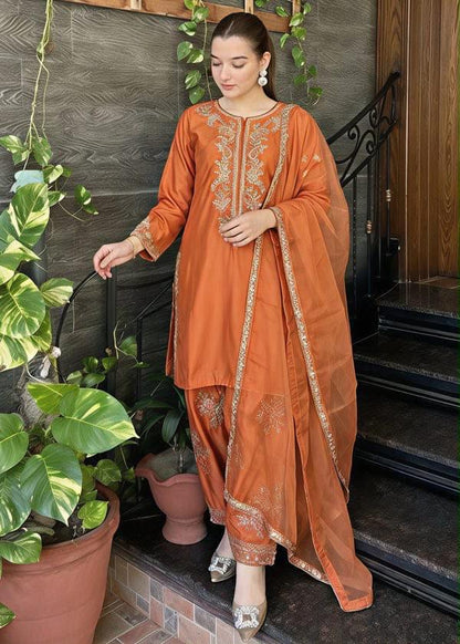 Silk Collection Digital Printed 3Pc Unstitched Suit