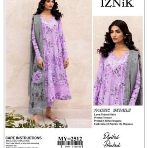 EcoBloom Lavender Floral Lawn Suit