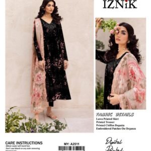 Eco Bloom Black Floral Lawn Suit