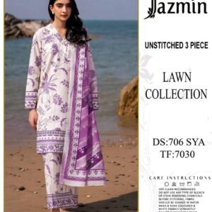 black blossom doria lawn 3 piece unstitched suit elegant floral print