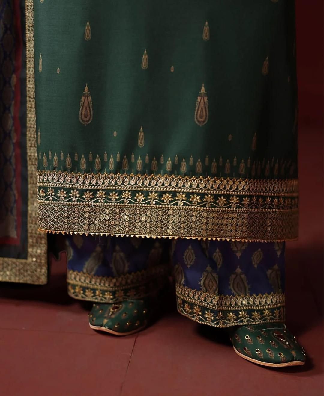 green embroidery
